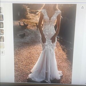 Elegant White Lace Gown